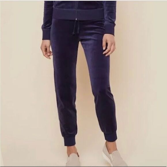 Juicy Couture Velour Jogger Pants Navy Blue - Picture 11 of 11